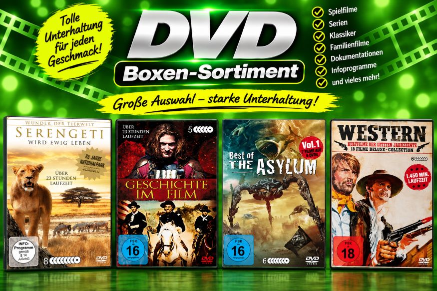 1000 DVD-Boxen 2-8DVDs