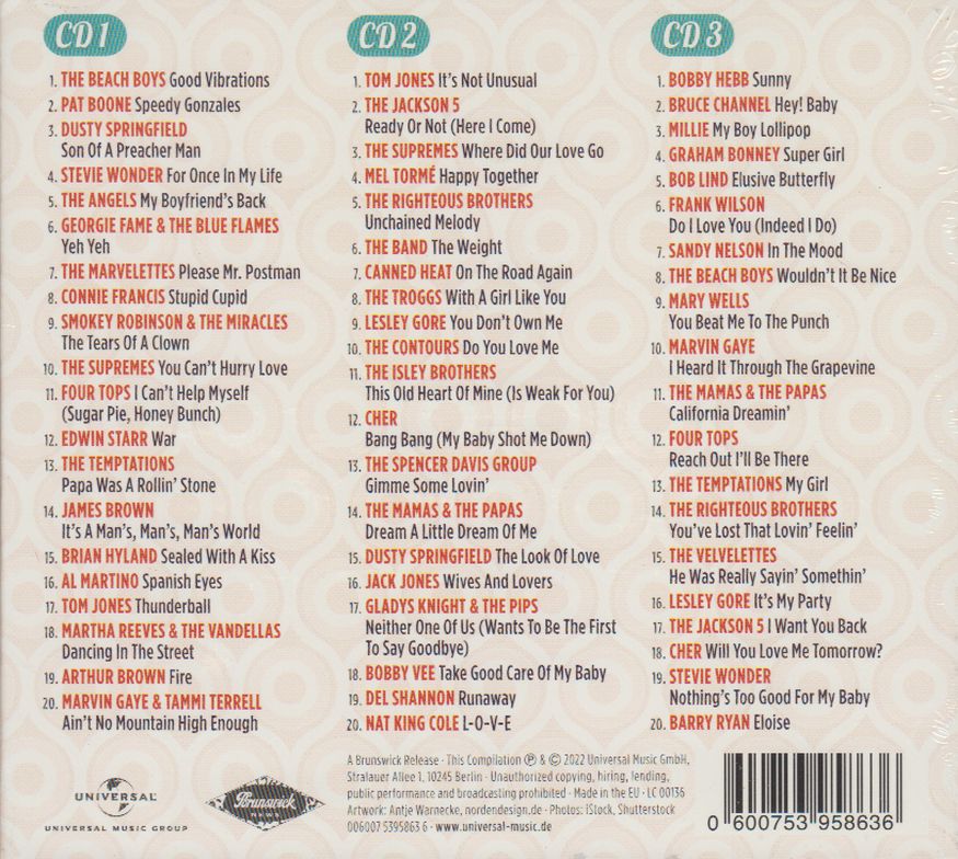 Die größten internationalen Hits der 60er Jahre (3CD)