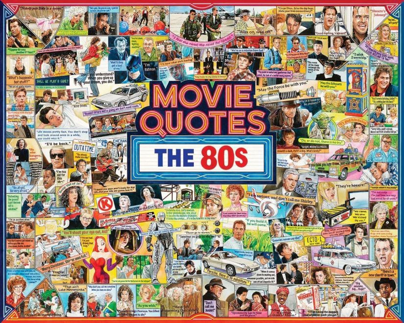 White Mountain Puzzles Movie Quotes The 80s 1000 Piece